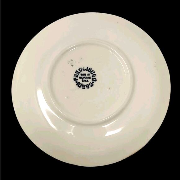 2 Sets Franciscan Apple Cups Saucers 1940s Hand Decorated in California USA READ - Picture 14 of 16